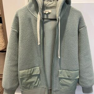 Mint Green Madewell Sherpa Hoodie